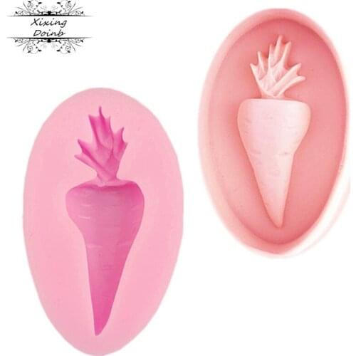 Vegetable radish shaped cake silicone mold birthday candy cake decoration tool DIY chocolate cupcake candy clay mold