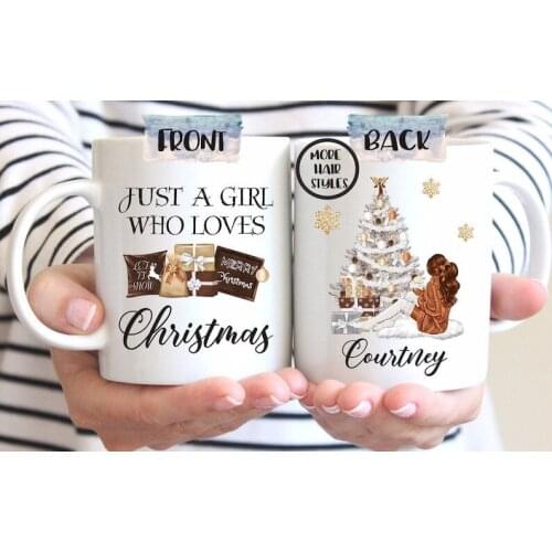 Just A Girl Who Loves Christmas Mug Custom Christmas Mug Best Friend Mug Christmas Gift Idea Christmas Lover Mug