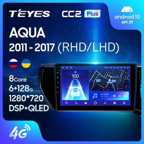 TEYES CC2L CC2 Plus For Toyota Aqua 2011 - 2017 Right hand driver Car Radio Multimedia Video Player Navigation GPS Android No 2din 2 din dvd