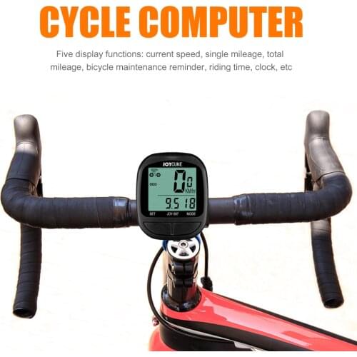 Waterproof Cycling Bicycle Computer LCD Digital Bicycle Odometer Wired Stopwatch Dual Sensor Speedometer Bike Speed