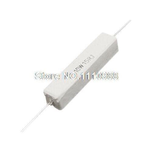 10 Pcs 10W 15 Ohm 5% Wire Wound Ceramic Cement Resistor
