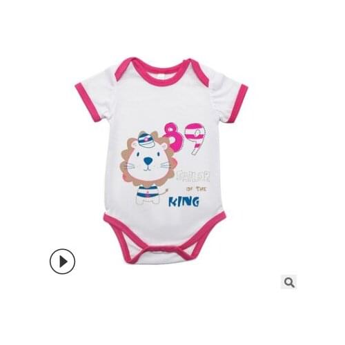 10pcs/Lot Sublimation Blank Baby Climb Rose Clothes T-shirt 0-12 Mouths Heat Press Dye sublimation ink Crafts Infant conjoine