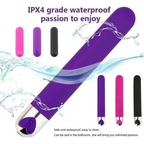 10 Speeds 2 Size Mini Bullet Vibrator USB Rechargeable G-spot Massager Strong Vibration Waterproof Sex Toys for Women ZD0250
