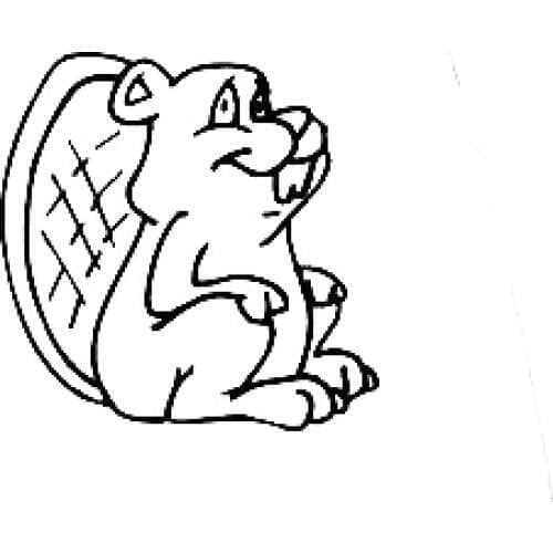 10x10cm Cute Beaver Sitting Stickers Window Decal Vinyl Car Decals Car Styling Art Bumper ZP0511