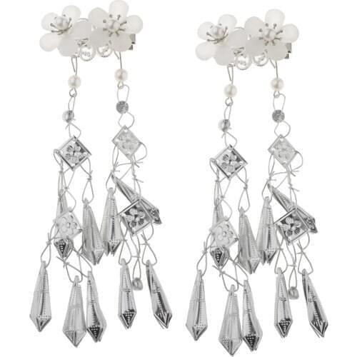 2pcs Chinese Classical Women Girl Flower Hair Clip Cosplay Hair Accessories