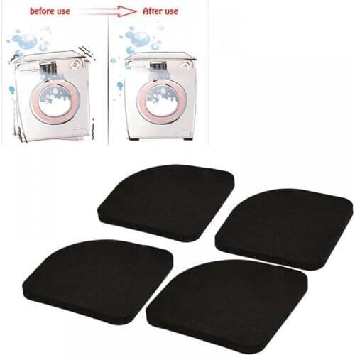4@# 4Pcs Square Refrigerator Mute Shock Mat Washing Machine Anti Vibration Pad Gasket Shock Absorber Cushion