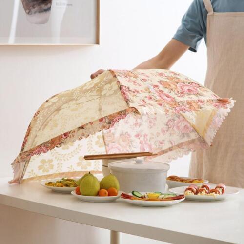 40 Foldable Dishes Cover Anti-fly Dust Umbrella Cover Household Food Covers Dishes Table Fruits Covers Kitchen Tool