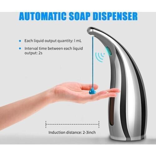 Automatic Soap Dispenser 300mL Infrared Hand-free Touchless Soap Dispenser Auto Hand Soap Dispenser for Bathroom Kitchen