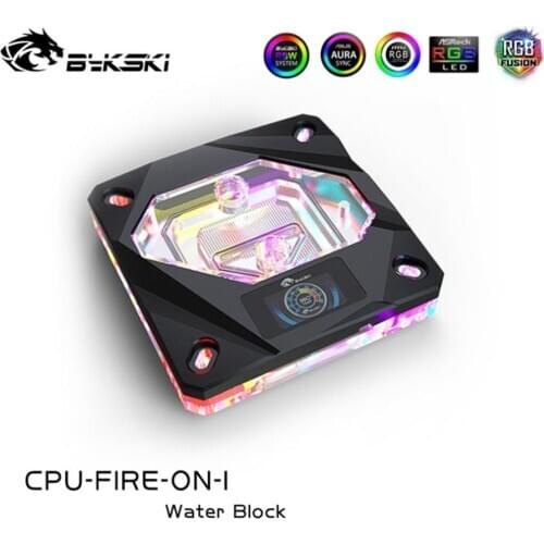 Bykski CPU Water Cooling Block,temperature Digital Display Intelligent Temperature Monitoring Cpu Block for INTEL LGA2011 X99