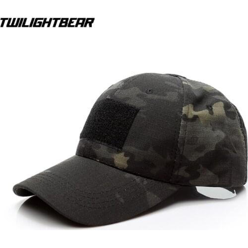 Brand Camouflage Tactical Baseball Cap High Quality Magic Sticker Adjustable Casual Army Baseball Cap For Men Women Sunhat HI2
