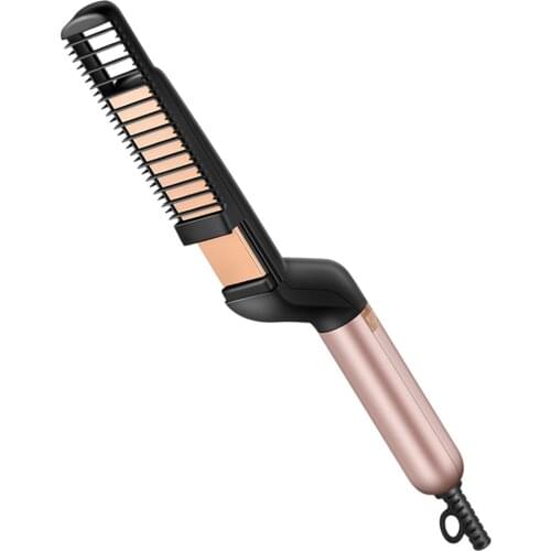 Electric Hair Styling Comb Brush Quick Beard Straightener Flat Iron Heated Multifunctional Hair Curler Show Cap Styler for Men