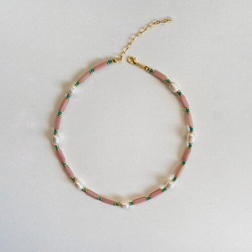 French handmade original jewelry romantic fashion necklace for women natural pearl stones all-match elegant wedding jewelry