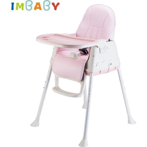IMBABY Baby High Chair Kid Dining Chair High Chair Covers For Child Multifunctional Collapsible Portable Baby Travel High Chair