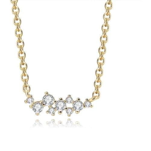 Exquisite Crystal Zircon Constellation Pendant Necklace Creative Womens Wedding Party Charm Clavicle Chain Fashion Jewelry Gift