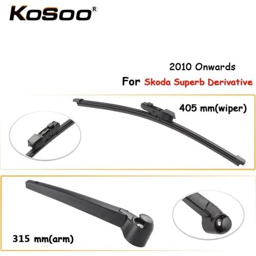 KOSOO Auto Rear Car Wiper Blade For Skoda Superb Derivative,405mm 2010- Rear Window Windshield Wiper Blades Arm,Car Accessories