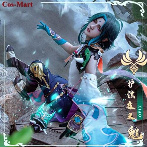 New Game Genshin Impact Xiao Cosplay Costume Male Fashion Battle Uniforms Full Set Activity Party Role Play Clothing S-XL Hot