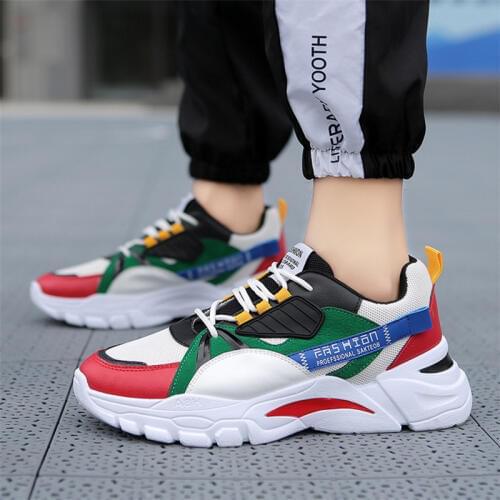 Chunky Sneakers Men Casual Shoes Fashion Ins Daddy Shoes Breathable Sneaker Platform Shoe Sapatilha Masculino