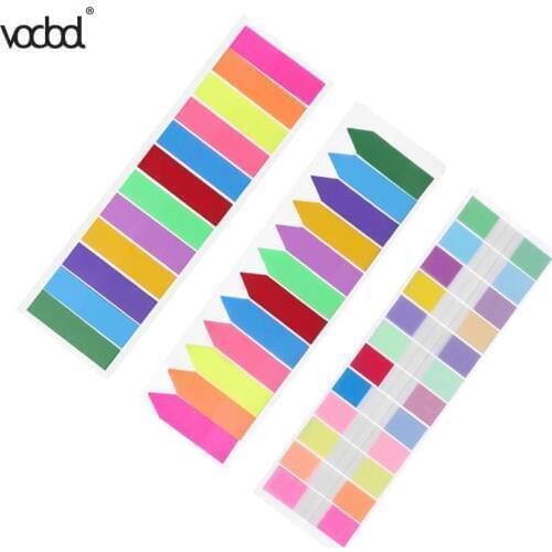 Sticky Notes Stickers Sticky Notebook Notepad N Times Label 240 pcs 12 Color Paper Bookmark Sticker Stationry Index Memo Pad New