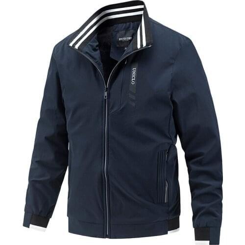 AIOPESON Solid Color Business Jacket Men Casual Stand Collar Bomber Jacket Mens New Autumn Vogue Korea Outdoor Men Clothing