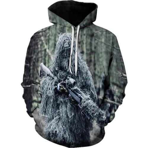 2021 Men Hunting Sweatshirts Outdoor Sports Sweatshirt Man Slim Fit Hoody Plus Size S-4XL Men Clothing Camouflage 3D hoodie