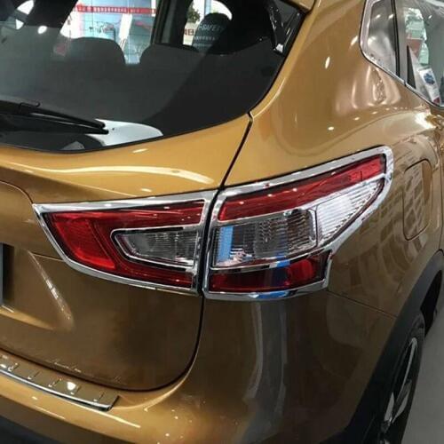 For Nissan Qashqai J11 2014-2016 ABS Rear Light Lamp Cover Trim Tail Light Cover Frame Protector Car Sticker Styling Accessories