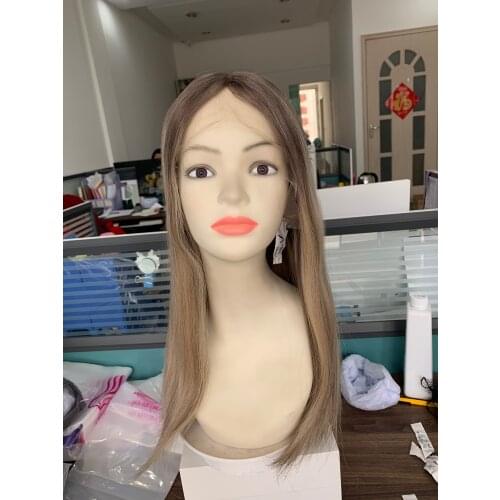 Blonde color lace top wig European hair most flat and natural Best Sheitels free shipping