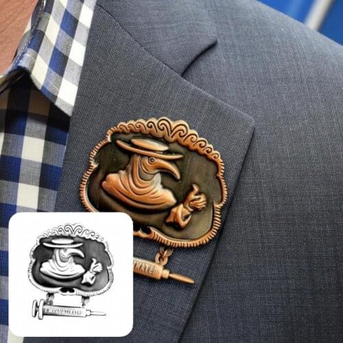 Portable Interesting Metal Badge Brooch Pin for Sweater Mini Pin Portable Interesting Metal Badge Brooch Pin for Sweater