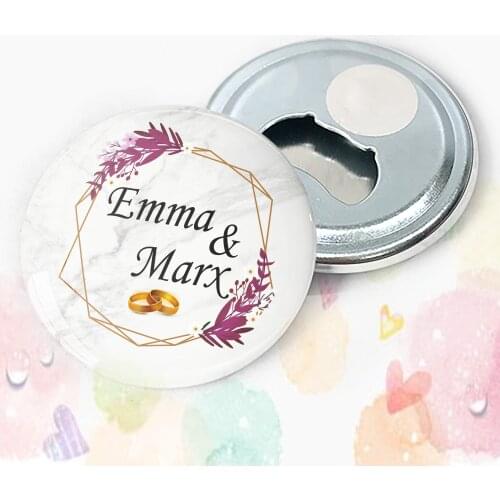 Save The Date Metal The Opener Magnet wedding, henna, christening 25 pcs