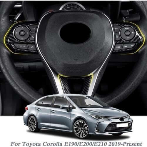 Car Styling ABS For Toyota Corolla E190 E200 E210 2019-Present Car Steering Wheel Frame Cover Internal Moulding Sequin Accessory