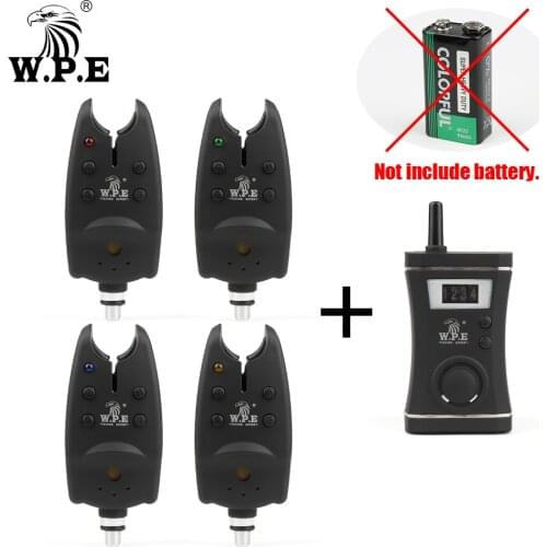 W.P.E 4+1 Carp Fishing Bait Alarm Set LED Electronic European Carp Fishing Tackle Alert Luminous Fishing Accessories Pesca