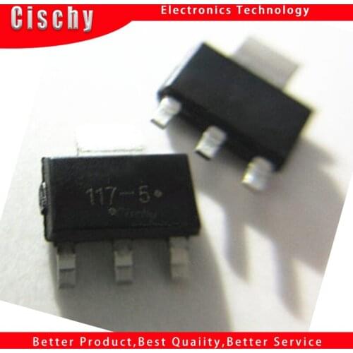 10pcs/lot NCP1117ST50T3G NCP1117 1117-5 SOT-223 5V new original In Stock