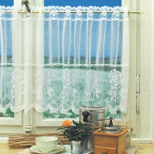 160x30cm Modern Fashion Window Voile Sheer Tulle Valance Curtain + 160x50cm for Home Bedroom Living Room Kitchen Random Pattern