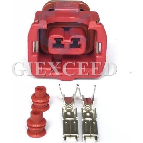 2 Sets 2 Pin Waterproof Car Socket Auto Electrical Plug Automotive Connector For Nissan