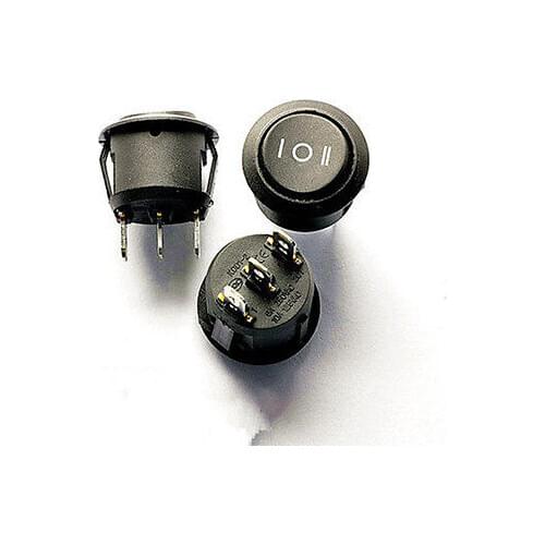 20PCS 3 files 3 Pin Round Rocker Switch power switch 10A/125V 6A/250V
