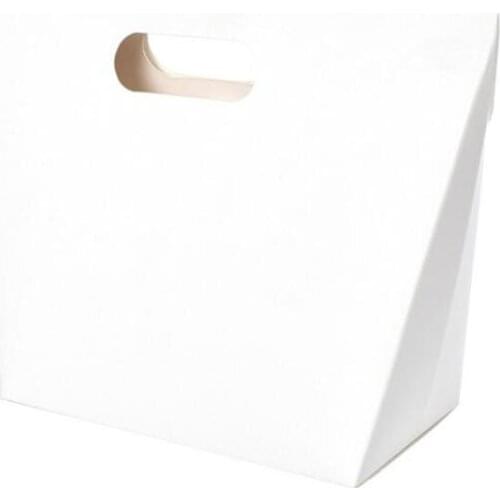 50pcs Gift Boxes For Jewellery Wedding Events Candy Large White Gift Box Cosmetic Packaging Paper Handle Party Favor