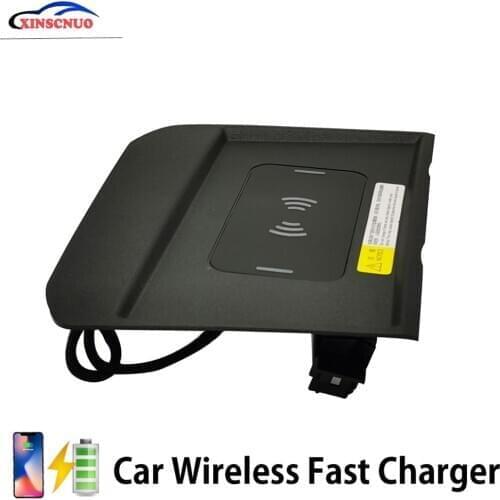 Car Accessories QI Wireless Charger Fast Charging Module For Peugeot 4008/5008 2016-2019 Wireless Onboard Car Charging Pad