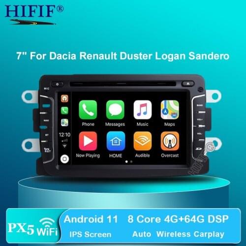 DSP IPS Car Multimedia Player Android10 For Dacia/Sandero/Duster/Renault/Captur/Lada/Xray 2/Logan 2 Auto Radio GPS 1 Din DSP DVR