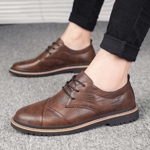 Brand Men Oxfords Shoes British Style Men Genuine Leather Business Formal Shoes Dress Shoes Men Flats Top Quality Loafers 365