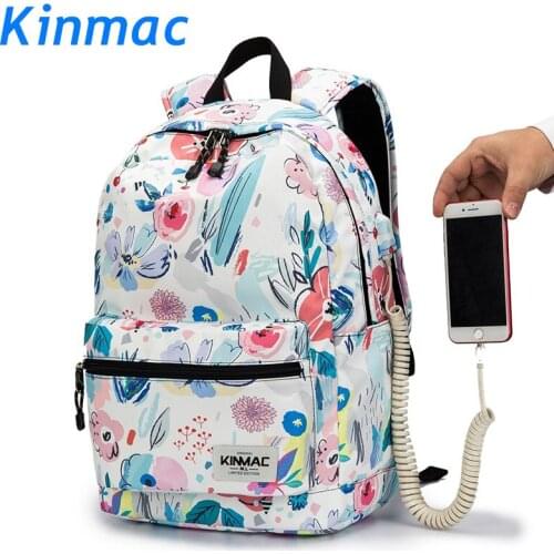 Brand Kinma Backpack Laptop Bag 15",15.6 Inch, Flower Shoulder Compute Bag For Macbook 15.4,Business,School,DropShip F152