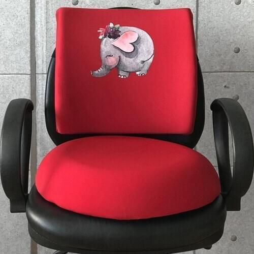 Custog Memory Foam Waist Support Pillow And Sitting With Cushion Pad Set Of 2 For Office Chair Orthopedic Health Care Elephant