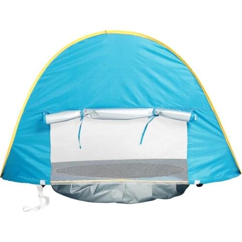 Baby Beach Tent UV-protecting Sunshelter with Pool Children Small House Waterproof Pop Up Awning Tent Portable Kids Camping Tent