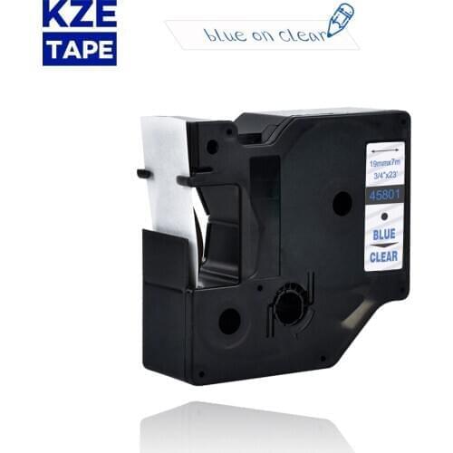 Dymo d1 19mm 45801 blue on clear label tapes Ribbon compatible Dymo D1 label printer for Dymo Label Printer DYMO LM160 LM280