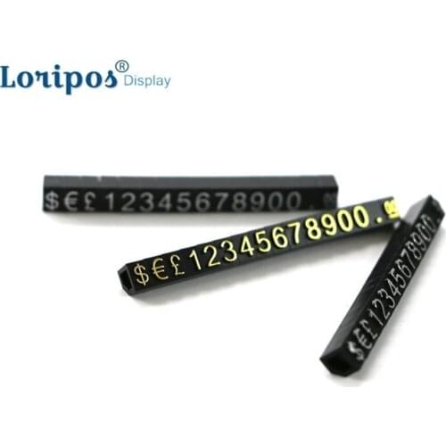 Euro Dollar Mini Price Numeral Cubes, Blocks Stick, Combined Number Digits Tag Sign Pop Pricing Display Stand Frame