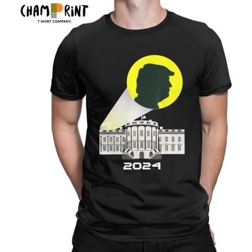 Men T-Shirts T.R.U.M.P Signal 2024 Trump Vintage 100% Cotton Tee Shirt Short Sleeve Anti Biden T Shirt O Neck Clothing Gift Idea