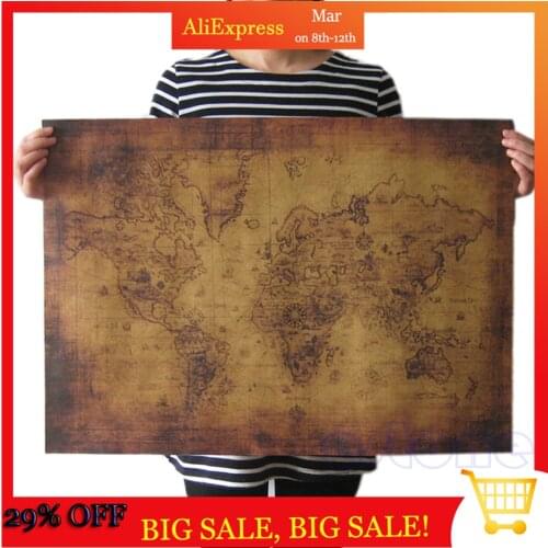 Old World Map Huge Large Vintage Style Retro Paper Poster Home Wall Decoration Gift