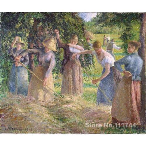 Bedroom art Hay Harvest at Eragny Camille Pissarro paintings home decor High quality Hand painted