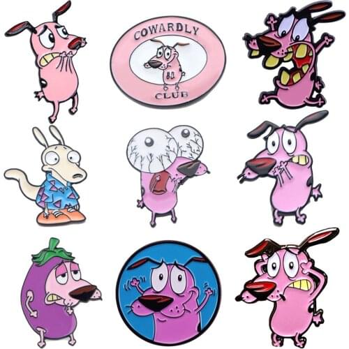 LT318 Anime Icons Manga Cute Dog Lapel Enamel Pin Woman Brooches Badges Metal Collar Pins Jewelry Kids Friends Birthday Gifts