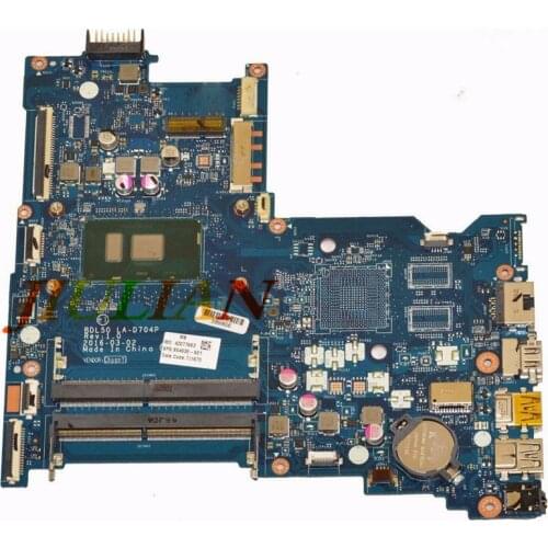 BDL50 LA-D704P Mother board For HP 15-AY Laptop motherboard 854939-601 854939-501 With CPU i3-6100U Tested OK