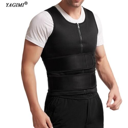 Neoprene Sweat Vest for Man Workout Fitness Waist Trainer Body Shaper Corset Trimmer Shaping Girdles Shapewear Fajas