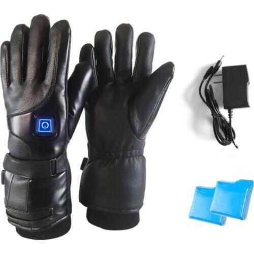 Rechargeable Electric Warm Heated Gloves 2800mA Battery Powered Heat Gloves Winter Sport Heated Gloves for Climbing Skiing